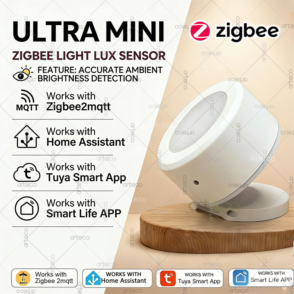 Smart Home Villa - Ultra Mini Zigbee Işık Sensörü aydınlatma