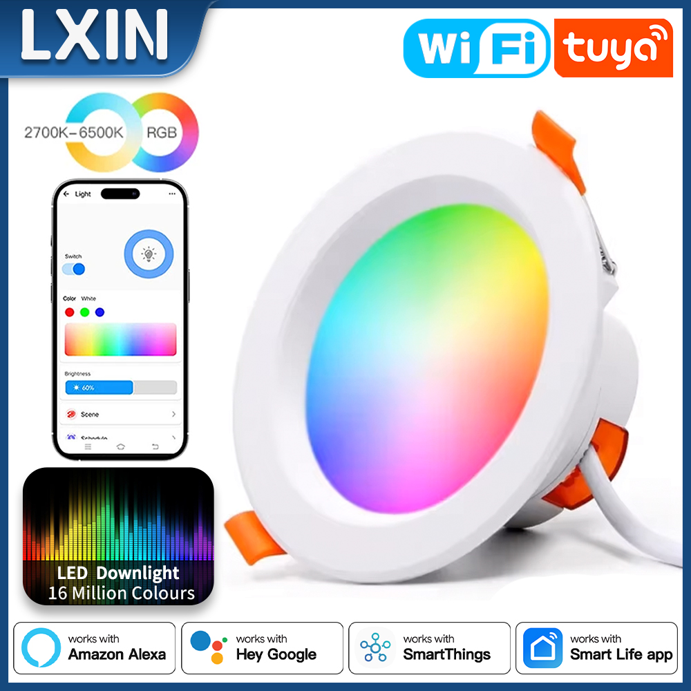 Alexa Compatible Bulb - Lxin Tuya Downlight WIFI, 7/9/12/15 Akıllı