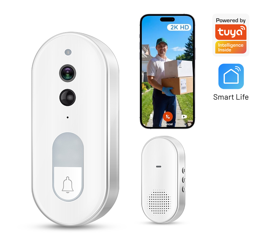 Smart Home Video Doorbell Enhanced Security With Smart Doorbell - Tuya Akıllı Görüntülü Kapı Zili Kablosuz