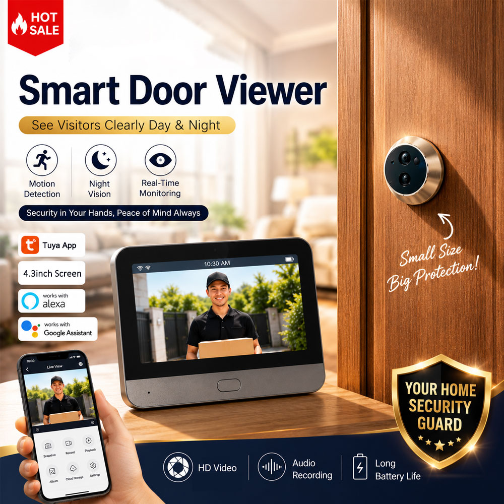 Smart Home Video Doorbell Enhanced Security With Smart Doorbell - Tuya Smart 5MP Kapı Gözetleme Kamerası,