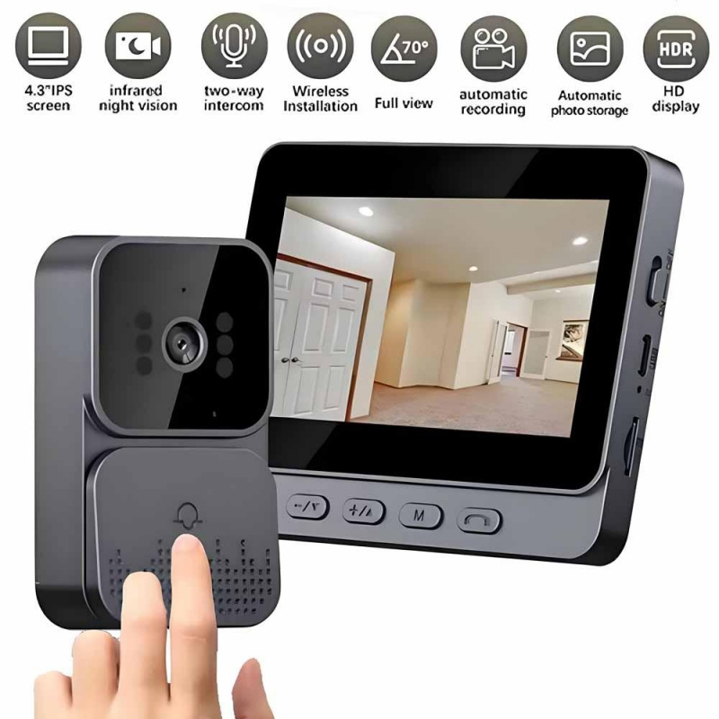 Smart Home Video Doorbell Enhanced Security With Smart Doorbell - Akıllı WiFi 2.4G Kablosuz Kapı Zilleri