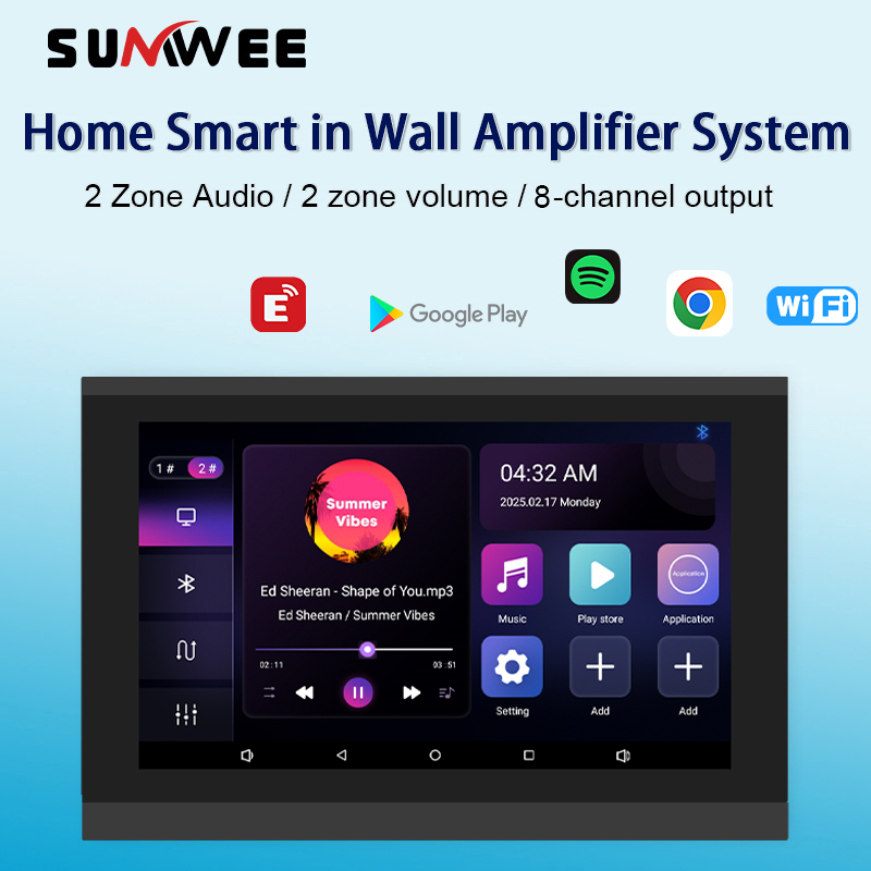 Smart Home Touchscreen Control Panel - Ev Akıllı Ses duvar amplifikatörü 8x30