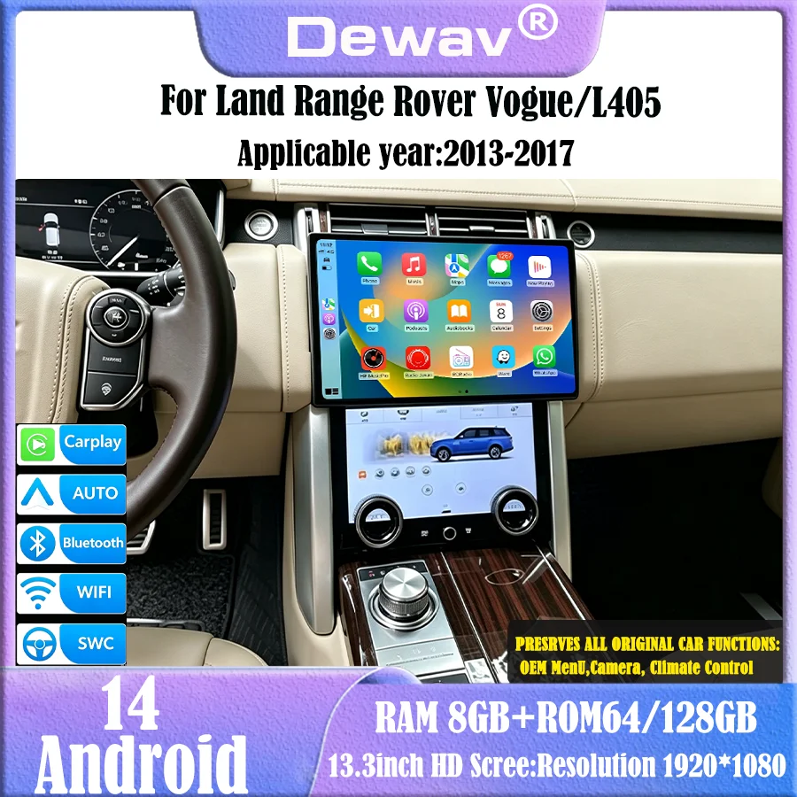 Smart Home Bosch - 2013-2017 Range Rover Vogue/L405 için 13.3