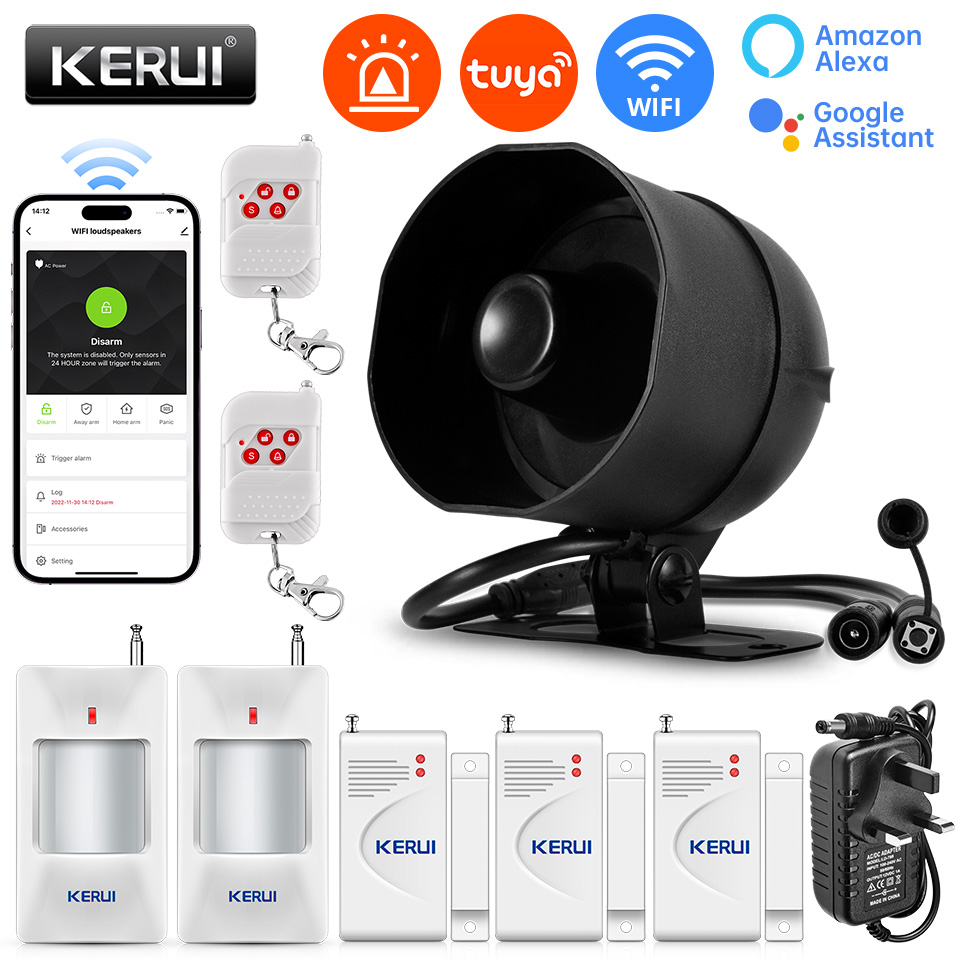 Smart Home Kits - KERUI 120db Siren Alarm Sistemi WiFi