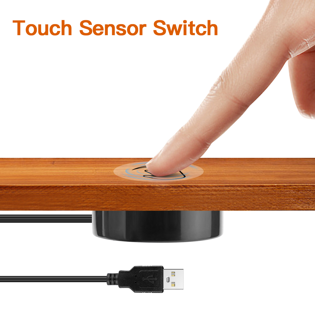 Smart Home Llm - USB 5V Penetrable ahşap 20mm dokunmatik