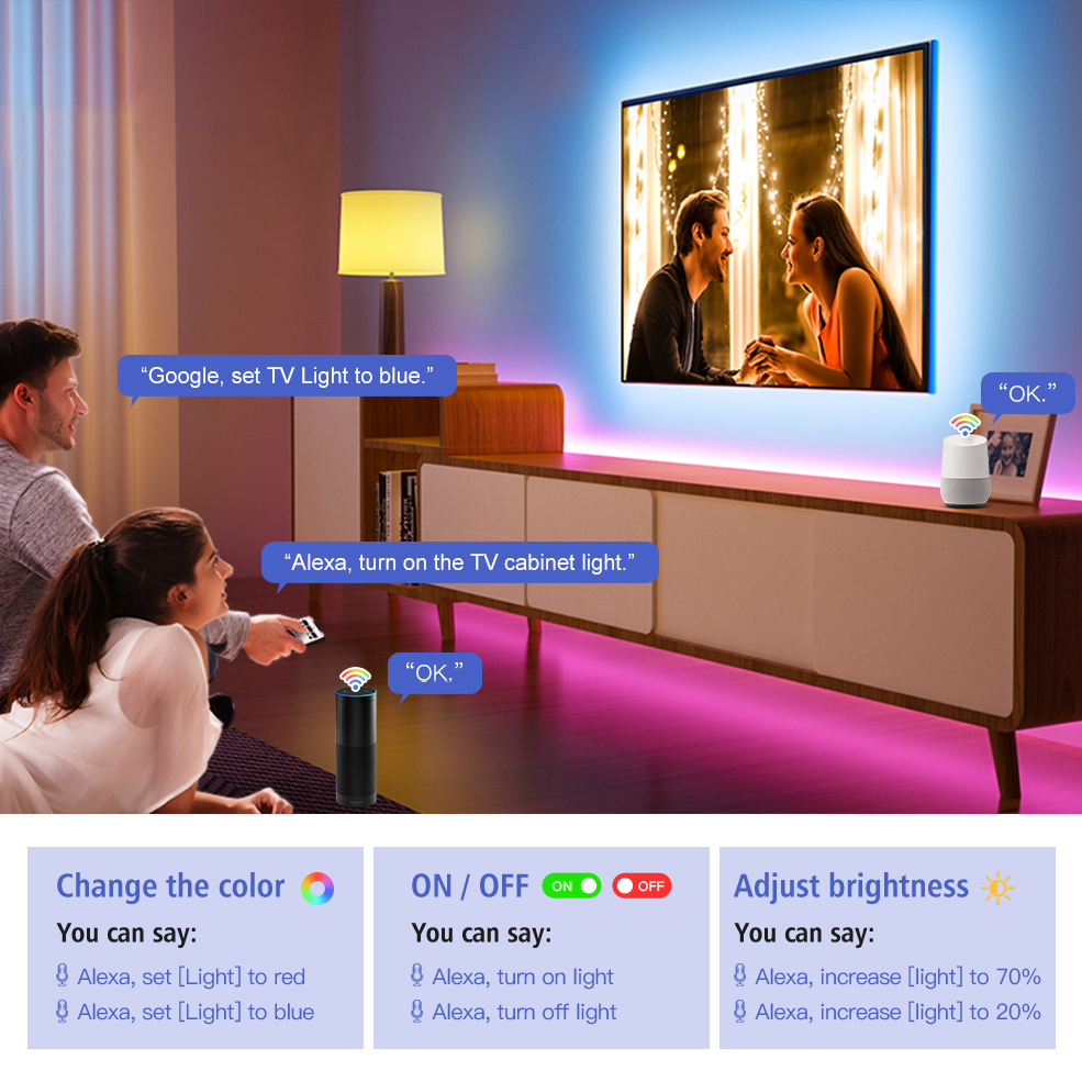 Akıllı LED şerit işıklar RGB 5 - Smart Home Llm incelemesi ve fiyatı