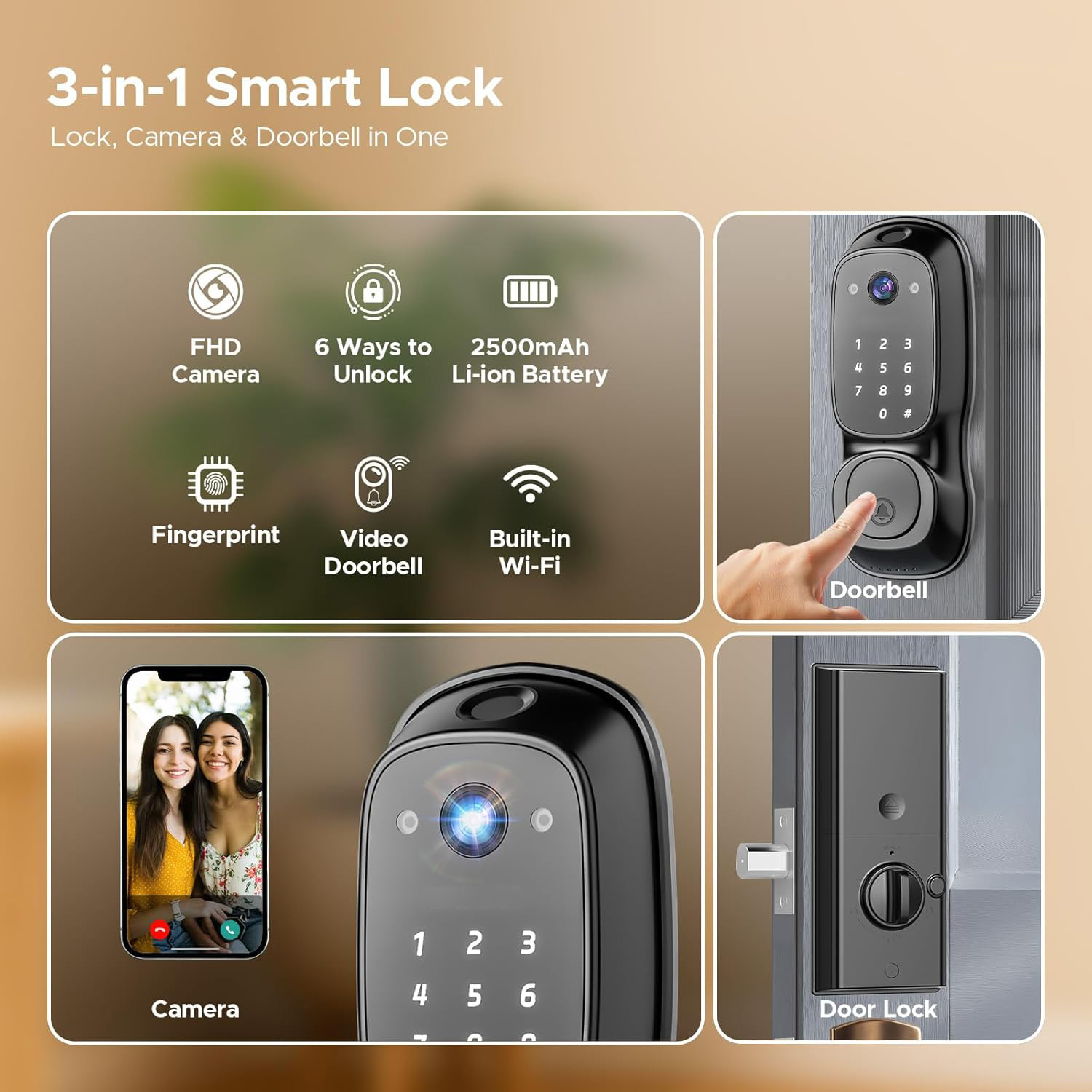 Tuya Wifi Akıllı Kapı Kilidi ‎ - Smart Door Lock incelemesi ve fiyatı