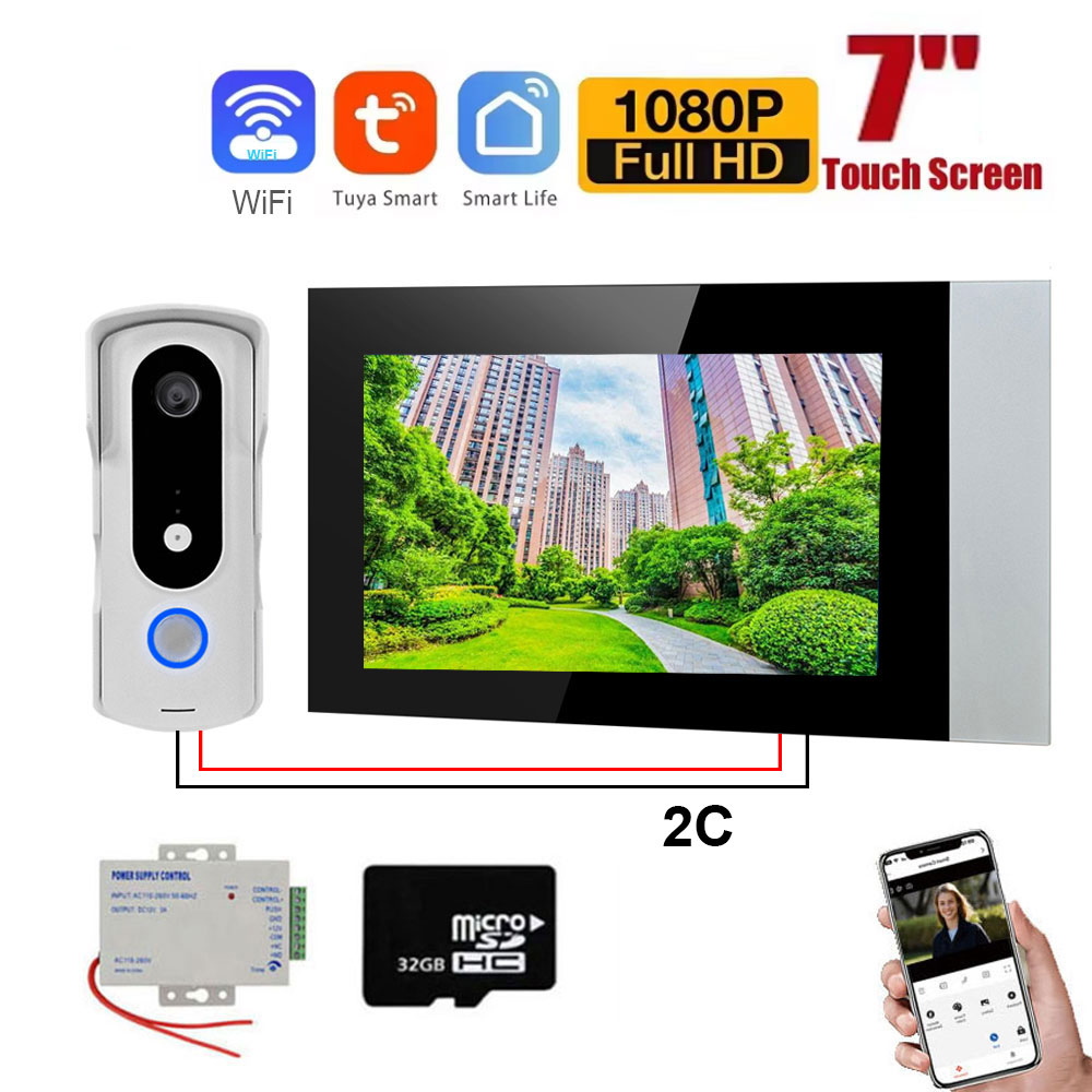 2 telli akıllı ev Tuya Wifi 10 - Smart Home Video Doorbell Enhanced Security With Smart Doorbell incelemesi ve fiyatı