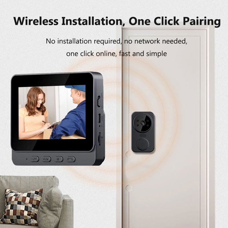 4.3 inç WiFi Kablosuz Görüntül - Smart Home Video Doorbell Enhanced Security With Smart Doorbell incelemesi ve fiyatı