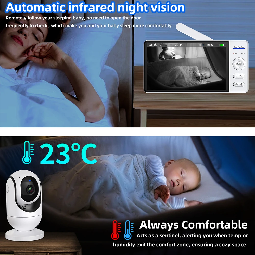 Hiçbir WiFi 7 Inç Bebek Monitö - Smart Home Battery Camera incelemesi ve fiyatı