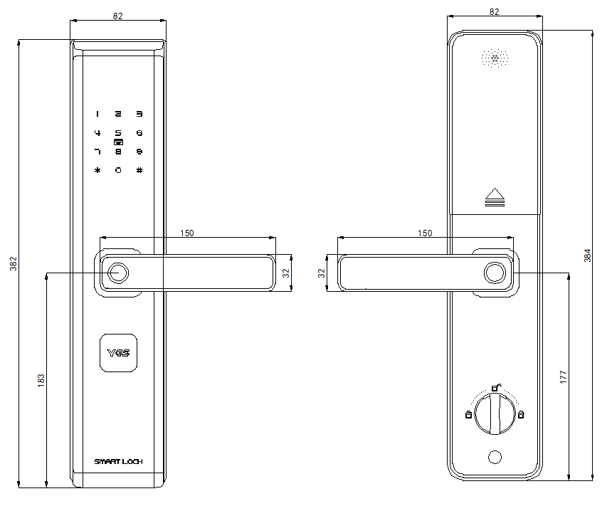 Gelişmiş Dijital Çift Taraflı  - Smart Door Lock incelemesi ve fiyatı