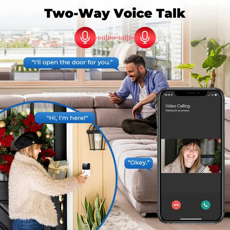 Akıllı Ev WiFi Görüntülü Kapı  - Smart Home Video Doorbell Enhanced Security With Smart Doorbell incelemesi ve fiyatı